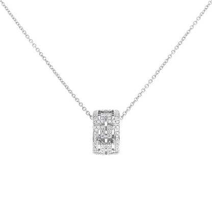 [Kismet Jewels ]PARENTESI NECKLACE SILVER DIAMOND