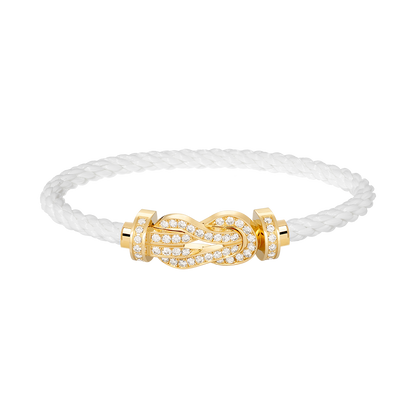 [Kismet Jewels ]CHANCE LARGE 8 FIGURE BUCKLE FULLDIAMOND BRACELET GOLD