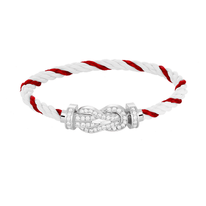 [Kismet Jewels ]CHANCE LARGE 8 FIGURE BUCKLE FULL DIAMOND BRACELET SILVER