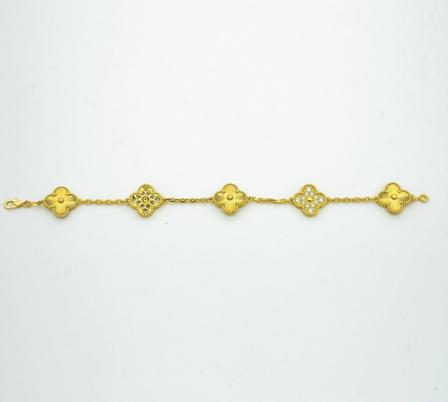 [Kismet Jewels ]CLOVER BRACELET 5 MOTIFS GOLD DIAMOND