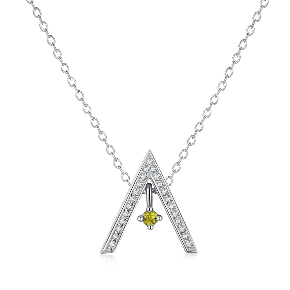 [Kismet Jewels ]Sparkling "A" Shape Necklace