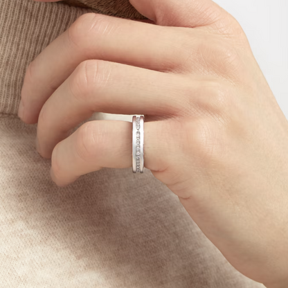 [Kismet Jewels ]ZERO 1 ONE-BAND PAVED DIAMONDS ON THE SPIRAL RING