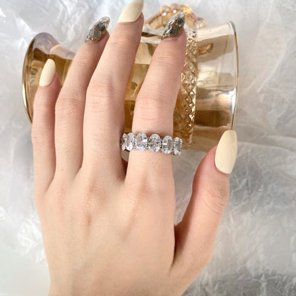 [Kismet Jewels ]Dainty Elongated Cushion Cut Tennis Ring