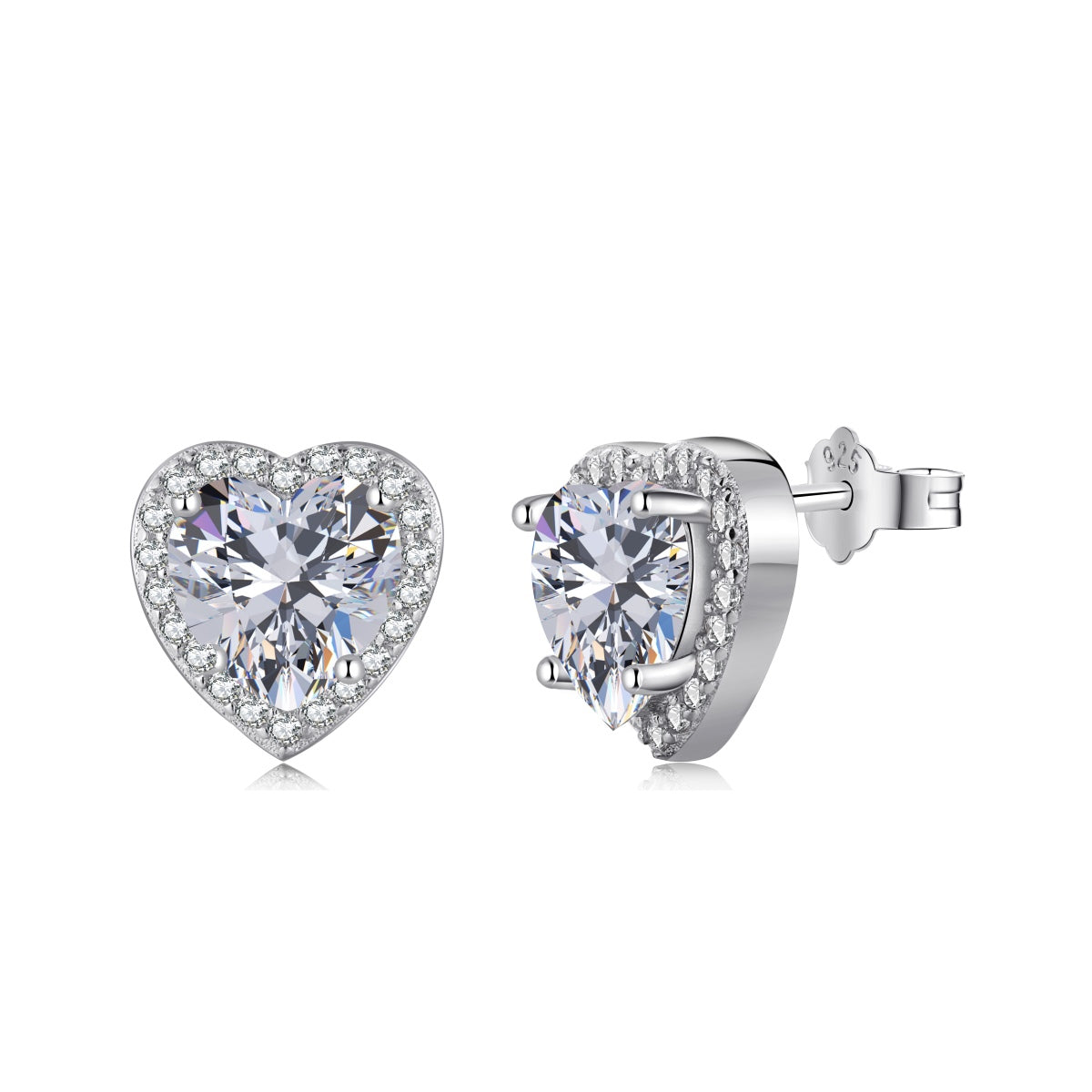 [Kismet Jewels ]Sparkling Heart Shape Lover Earrings