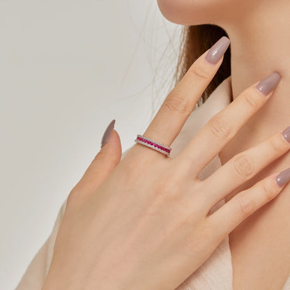 [Kismet Jewels ]Delicate Colorful Round Cut Daily Ring