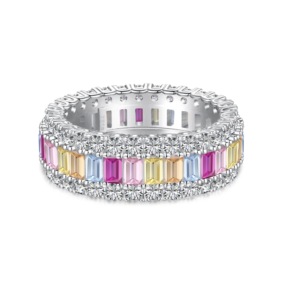 [Kismet Jewels ]Dainty Colorful Radiant Cut Daily Ring