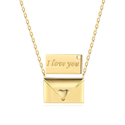 [Kismet Jewels ]Envelope Heart Shape Mother's Day Necklace
