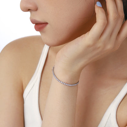 [Kismet Jewels ]Dazzling Sparkling Round Cut Daily Bracelet