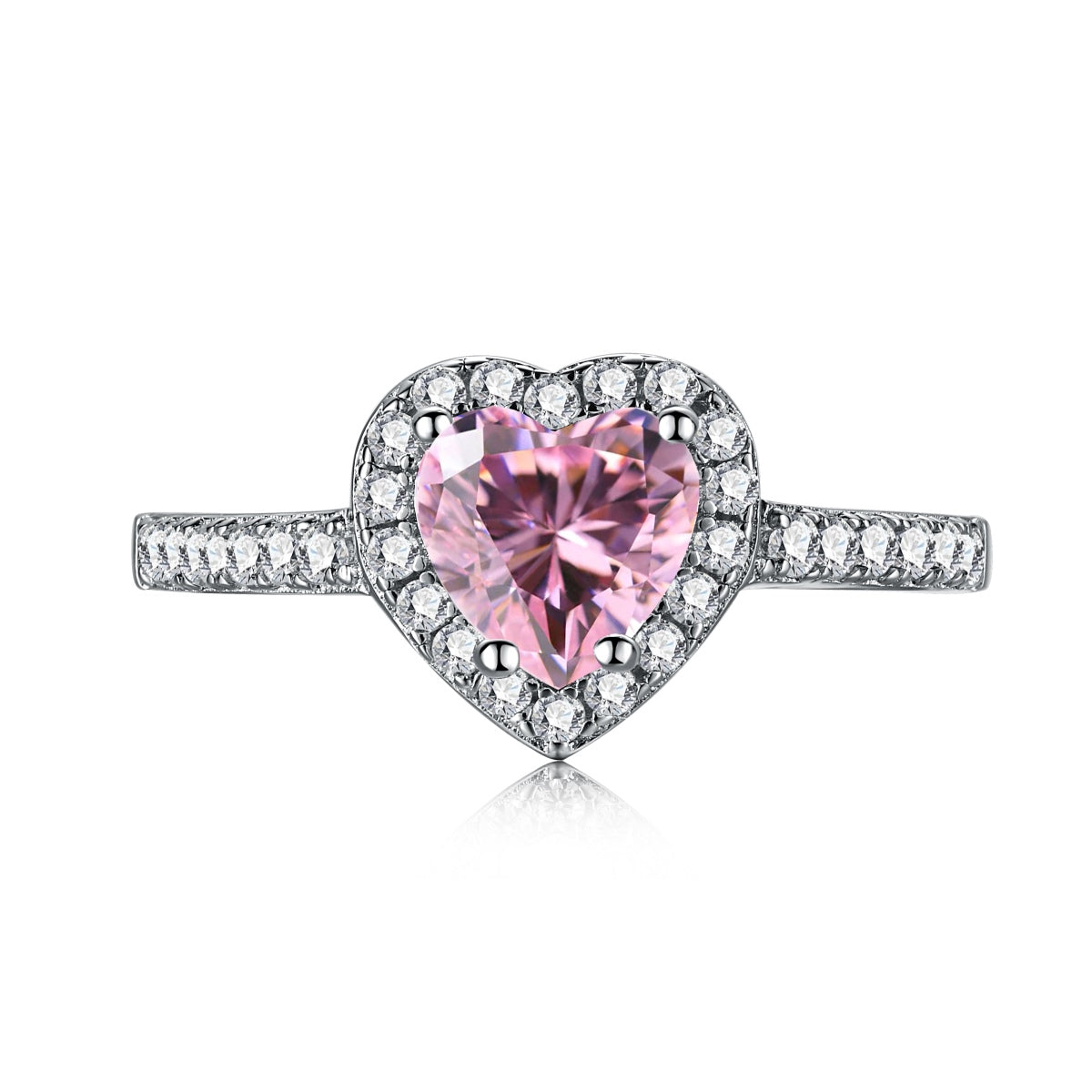 [Kismet Jewels ]Eternity Splashy Romantic Heart Shape Lover Ring