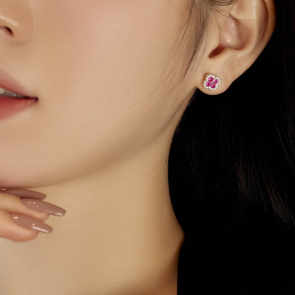 [Kismet Jewels ]Four-Leaf Clover Flower Shaped Earrings