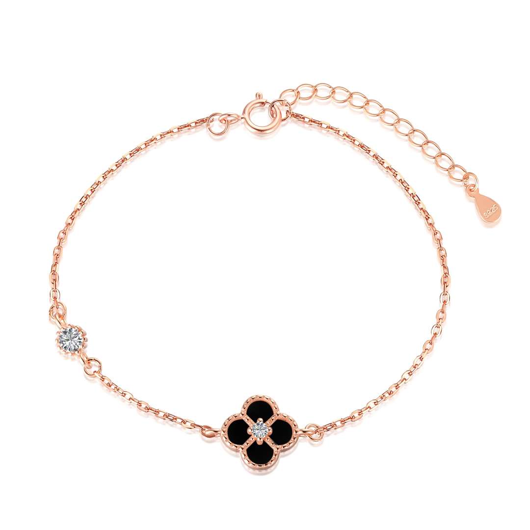 [Kismet Jewels ]Delicate Four Leaf Clover Bracelet