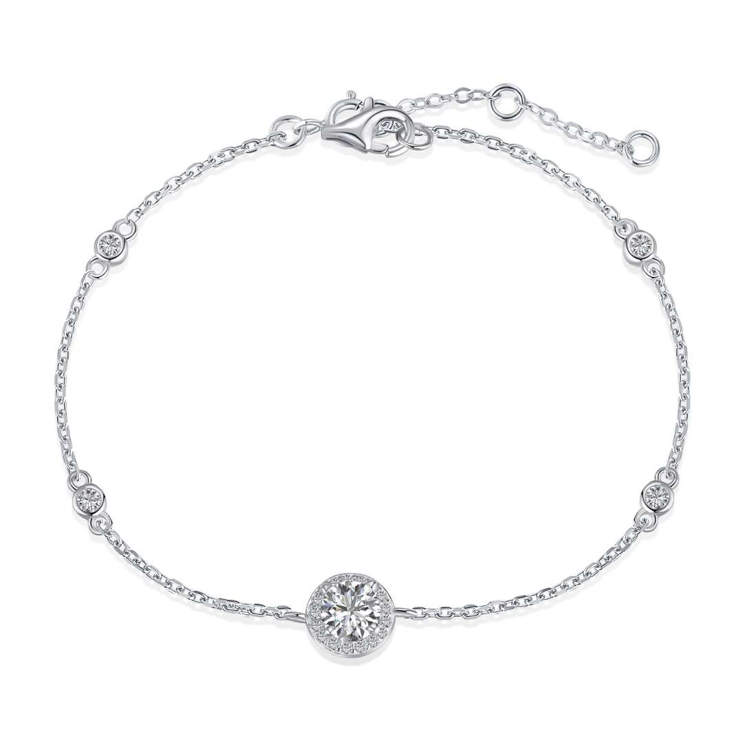 [Kismet Jewels ]Dazzling Round Cut Shape Bracelet