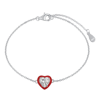 [Kismet Jewels ]Sparkling Romantic Heart Shape Lover Bracelet