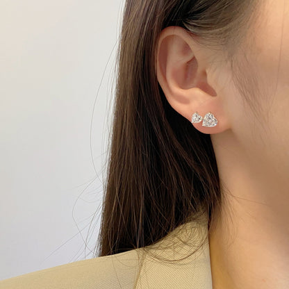 [Kismet Jewels ]Double Heart-Shape Classic Princess Style Earrings