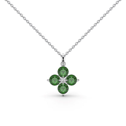 [Kismet Jewels ]Four-Leaf Clover And Eight-Pointed Star Necklace