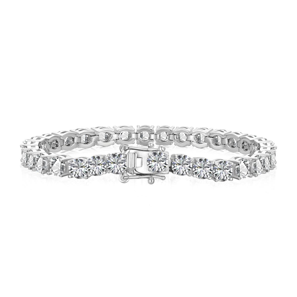 [Kismet Jewels ]Ornate Sparkling Round Cut Wedding Bracelet