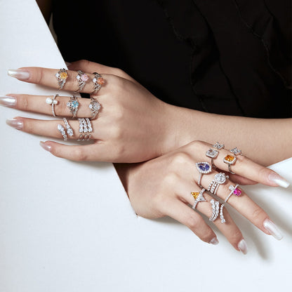 [Kismet Jewels ]Unique Vivid Snake Shape Daily Ring