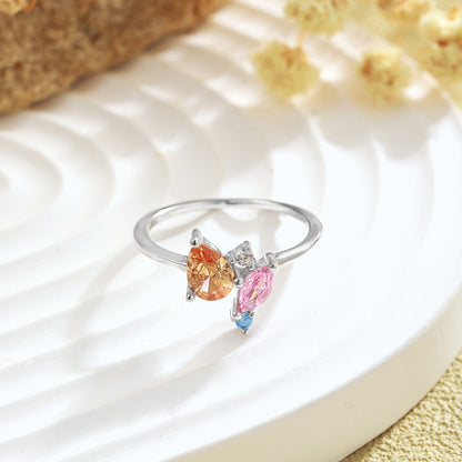 [Kismet Jewels ]Radiant Colorful Multi Cut Daily Ring
