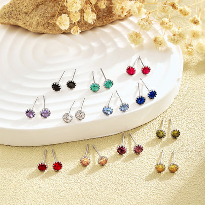 [Kismet Jewels ]Sparkling Colorful Round Shape Earrings