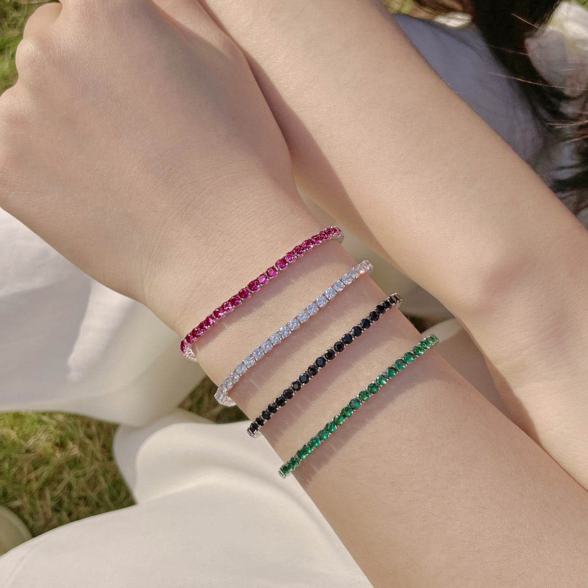 [Kismet Jewels ]Radiant Colorful Round Cut Party Bracelet