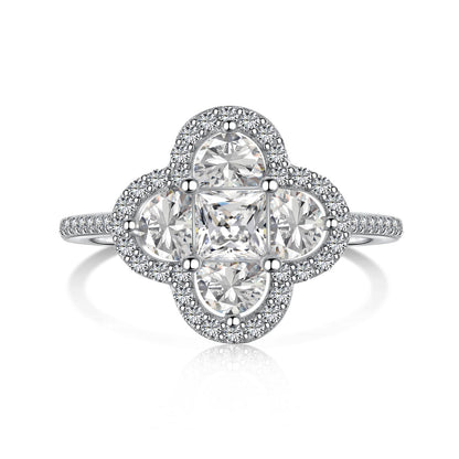 [Kismet Jewels ]Luxurious Eternity Flower Shape Banquet Ring