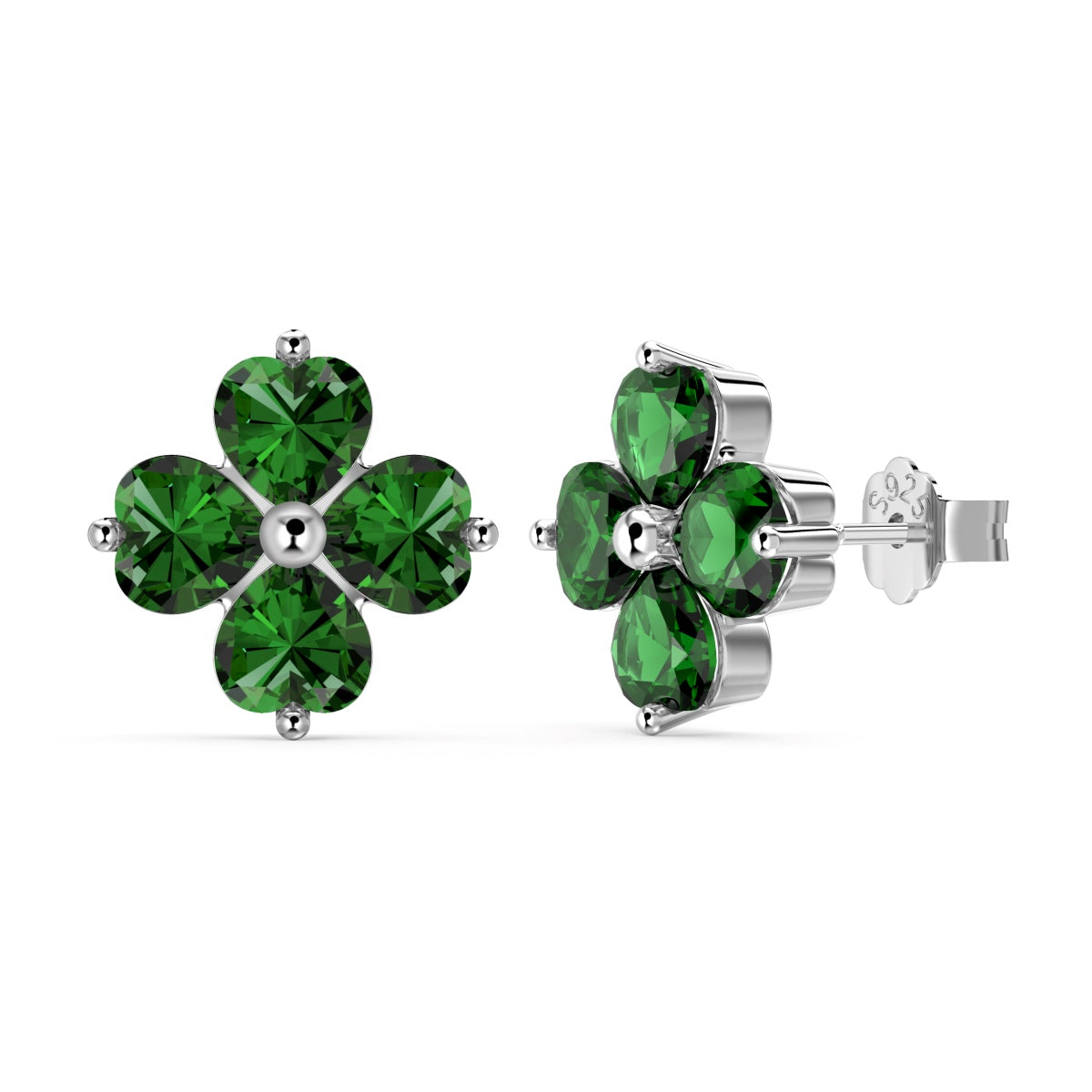 [Kismet Jewels ]Four-Leaf Clover Ball Earrings
