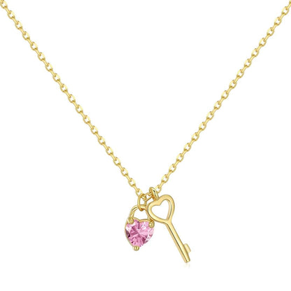 [Kismet Jewels ]Unique Heart Shape Key Pendent Necklace