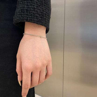 [Kismet Jewels ]Delicate Bead Double Layer Bracelet