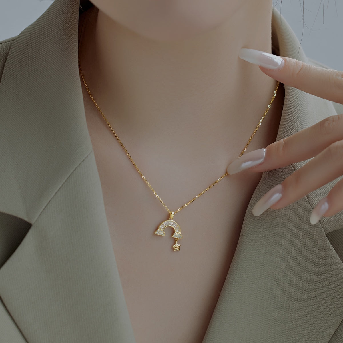 [Kismet Jewels ]Unique Rainbow Star Necklace