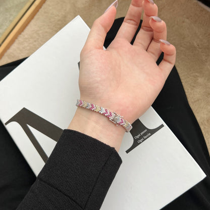 [Kismet Jewels ]Ornate Sparkling Round Cut Party Bracelet