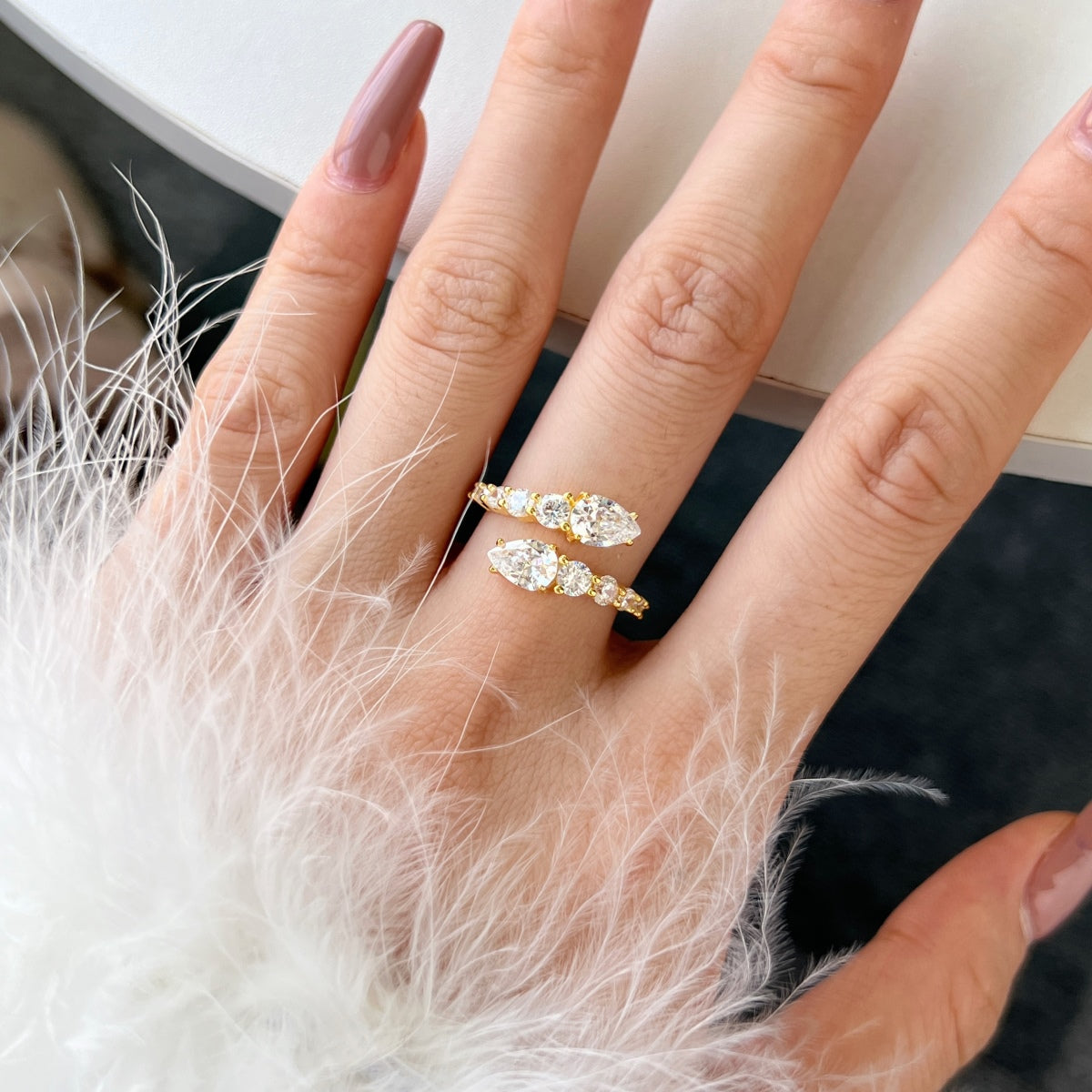 [Kismet Jewels ]Delicate Lively Snake Shape Daily Ring