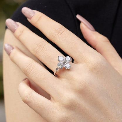 [Kismet Jewels ]Four-Leaf Clover Eight-Pointed Star Ring
