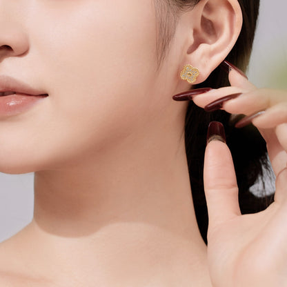 [Echo Fine ]Four Leaf Clover Fashion Earrings