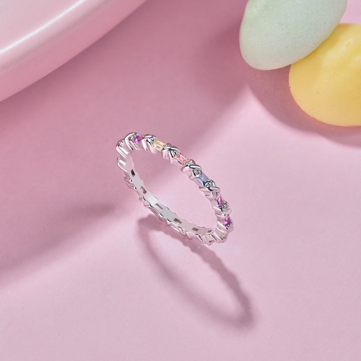[Kismet Jewels ]Charming Colorful Round Cut Daily Ring
