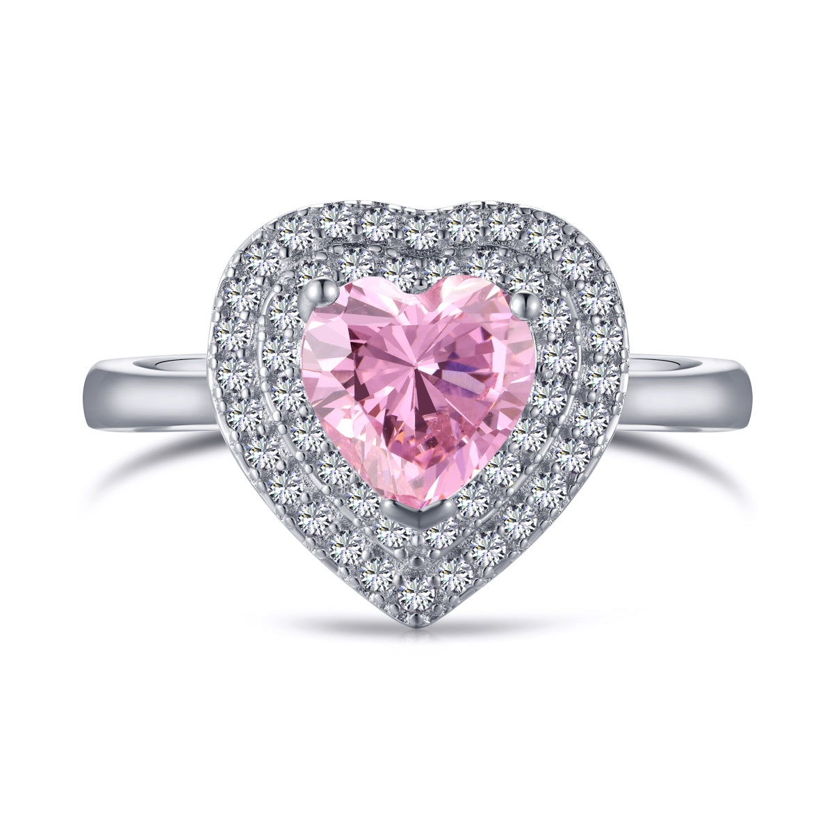 [Echo Fine ]Delicate Ebullient Heart Shape Wedding Ring