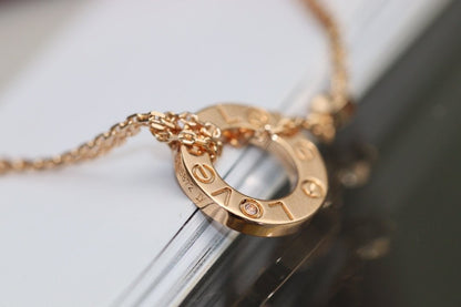 [Kismet Jewels ]LOVE NECKLACE ADJUSTABLE ROSE GOLD 2 DIAMOND
