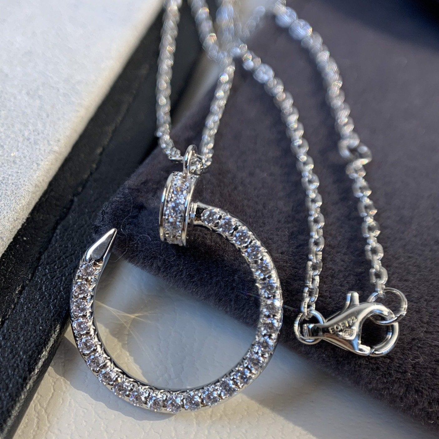 [Kismet Jewels ]JUSTE NECKLACE SILVER DIAMONDS