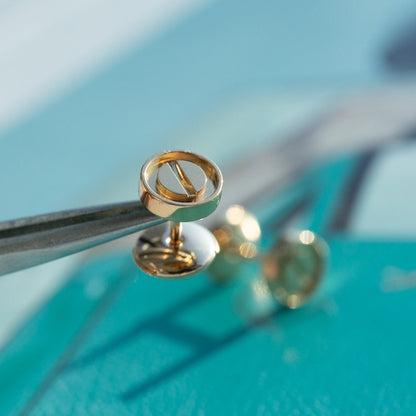 [Kismet Jewels ]LOVE EARRINGS PINK GOLD 10MM