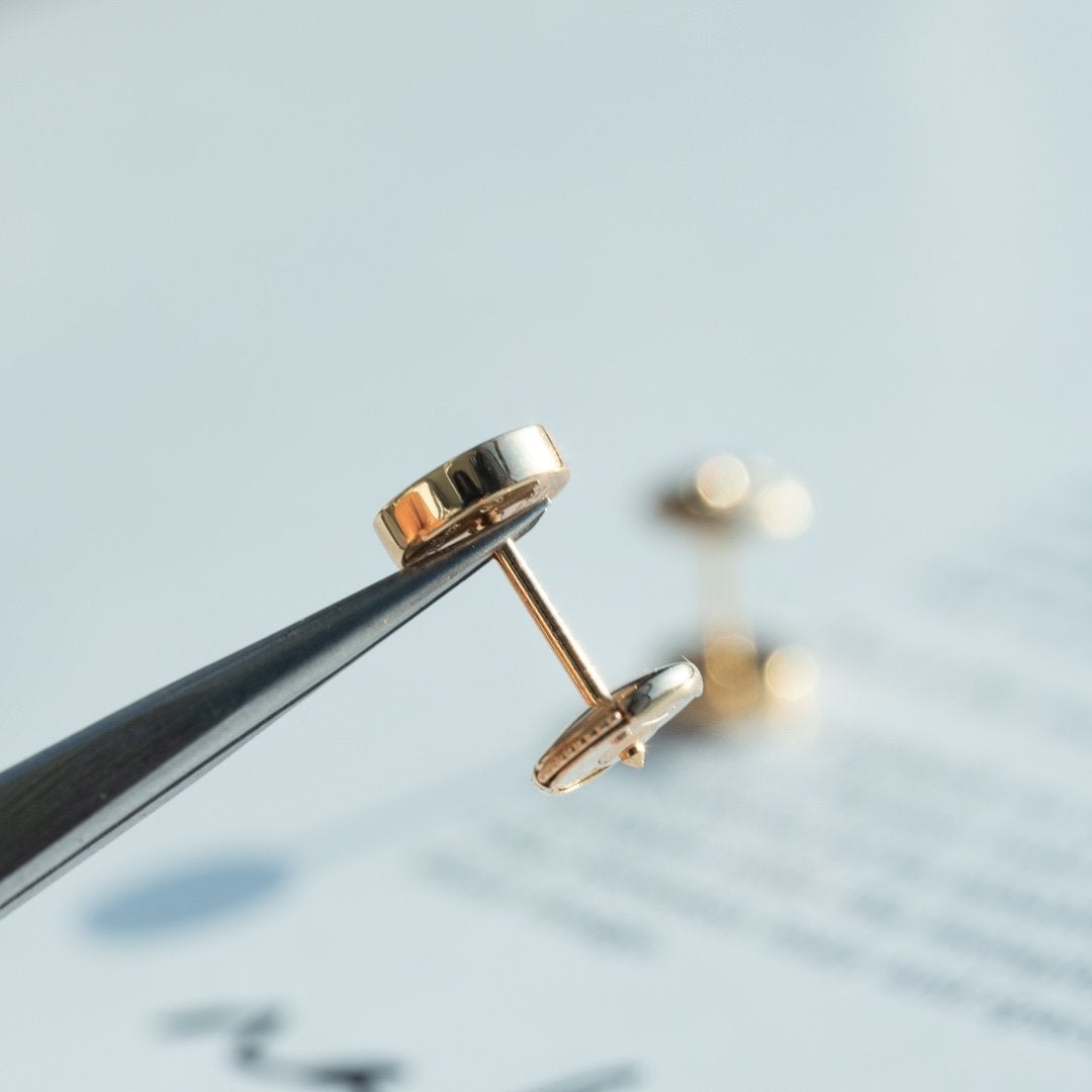 [Kismet Jewels ]LOVE EARRINGS PINK GOLD 10MM