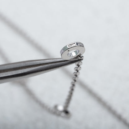 [Kismet Jewels ]PARENTESI NECKLACE SILVER DIAMOND