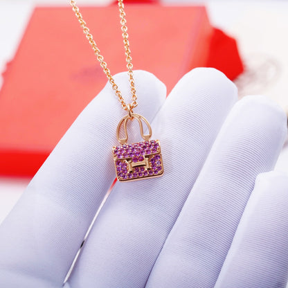 [Kismet Jewels ]CONSTANCE PEDANT PURPLE DIAMOND NECKLACE