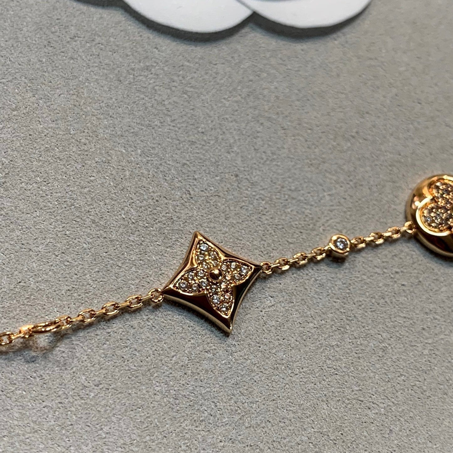 [Kismet Jewels ]STAR AND SUN 4 MOTIFS GOLD DIAMONDS BRACELET