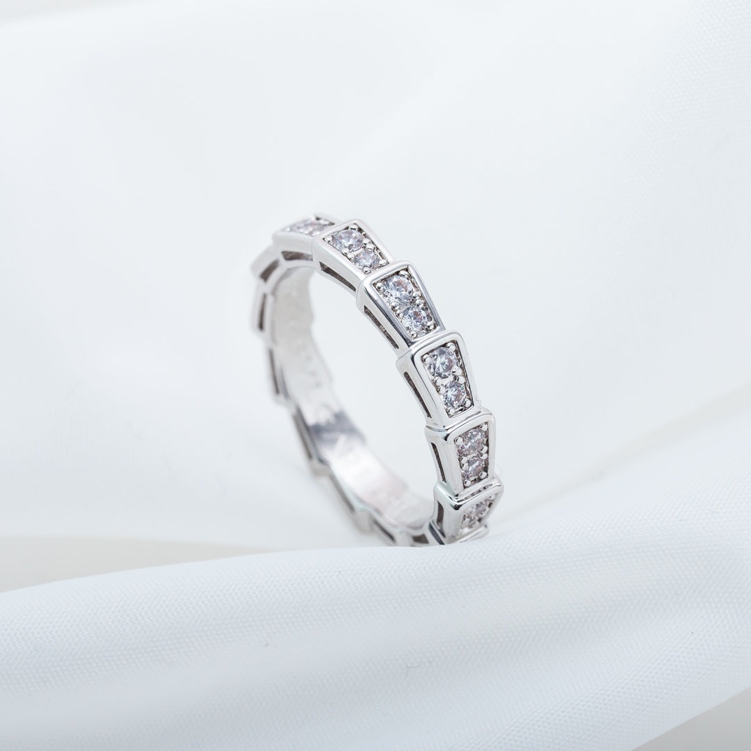 [Kismet Jewels ]SERPENTI RING SILVER DIAMOND PAVED 3MM