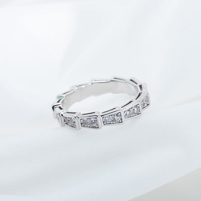 [Kismet Jewels ]SERPENTI RING SILVER DIAMOND PAVED 3MM