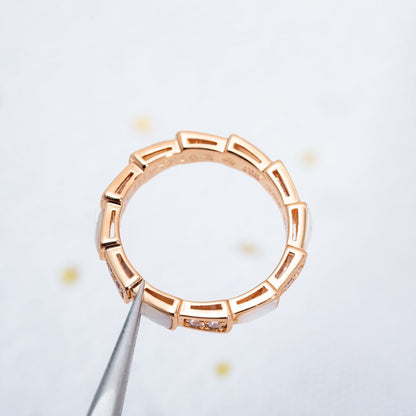 [Kismet Jewels ]SERPENTI RING PINK GOLD DIAMOND MOP 3MM