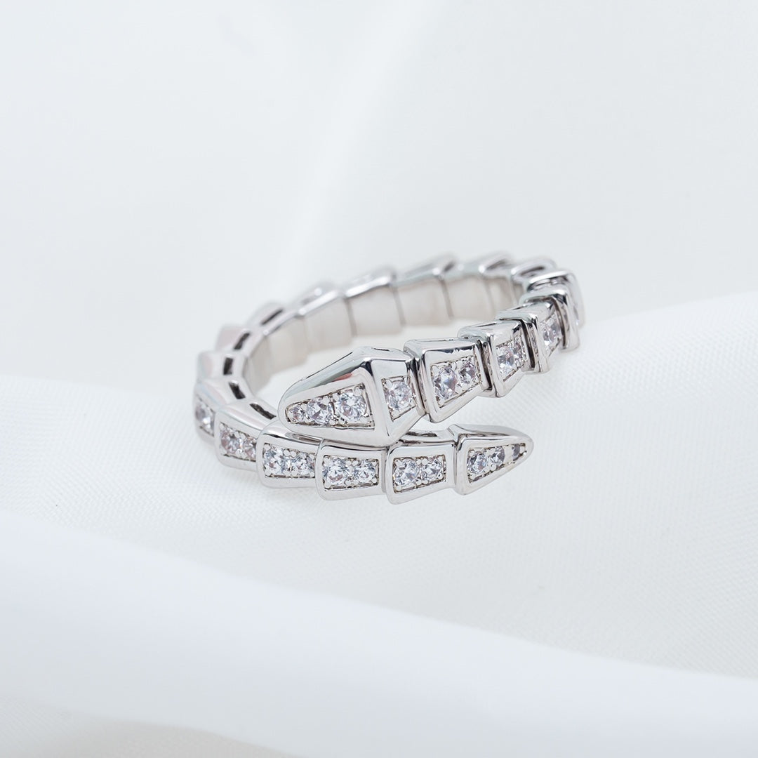 [Kismet Jewels ]SERPENTI RING SILVER DIAMOND PAVED 4MM