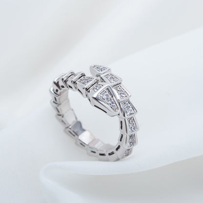 [Kismet Jewels ]SERPENTI RING SILVER DIAMOND PAVED 4MM