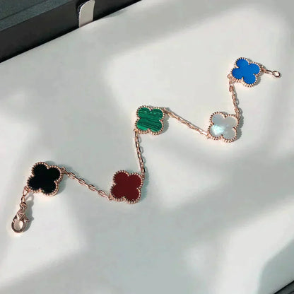 [Kismet Jewels ]CLOVER 5 MOTIFS MULTICOLOR  BRACELET