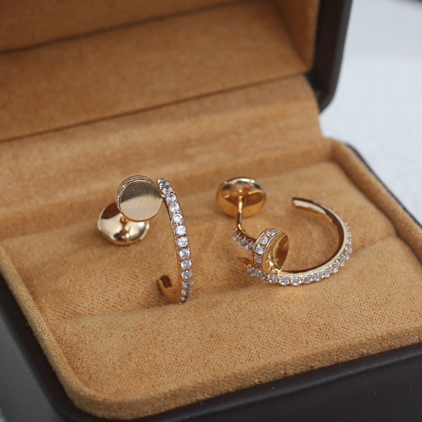 [Kismet Jewels ]JUSTE EARRINGS 12.75MM PINK GOLD DIAMOND