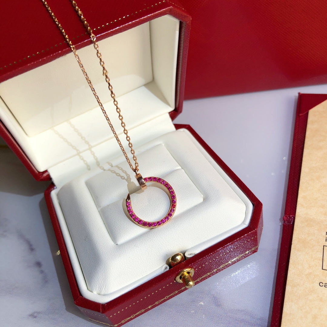 [Kismet Jewels ]JUSTE NECKLACE GOLD RED DIAMONDS